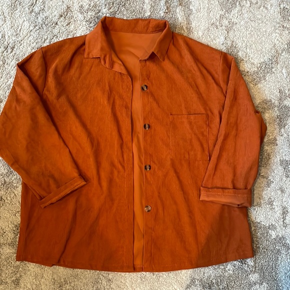 Burnt Orange Oversized Shacket - Picture 3 of 3